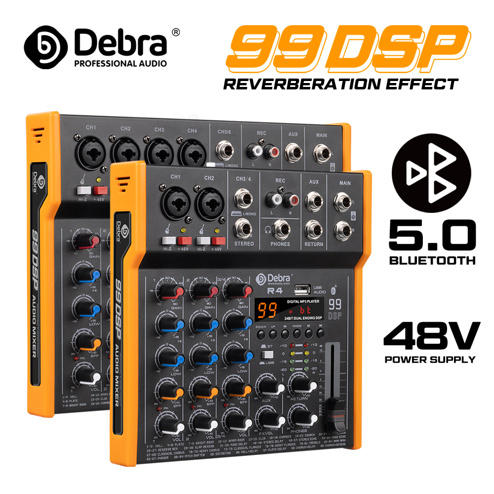 Audio Music Mixer - Debra R4/R6 6-Channel Multi-Audio Mixer 99DSP