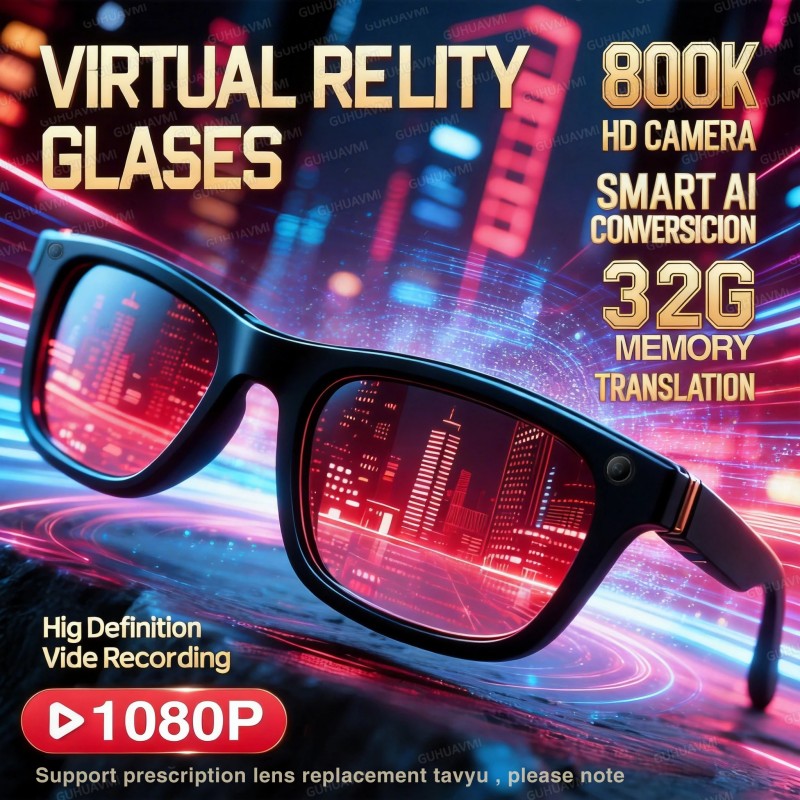 Audio Music To Video Ai - 8K Vision AI Eyeglasses Built-in 100MP