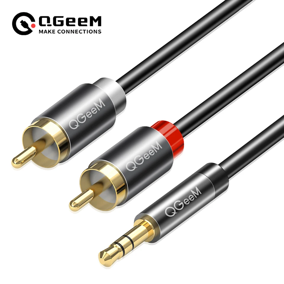 QGeeM RCA Cable 2RCA to 3.5 Au - огляд і ціна Audio Music Mixer