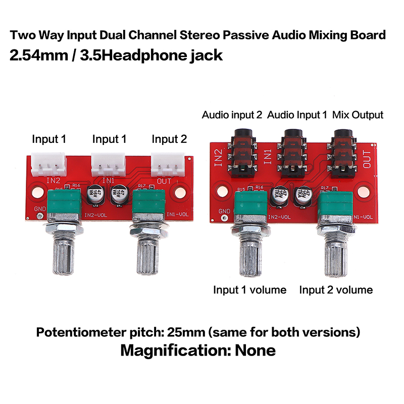 1Pc Dual Channel Stereo Passiv - огляд і ціна Audio Music Mixer