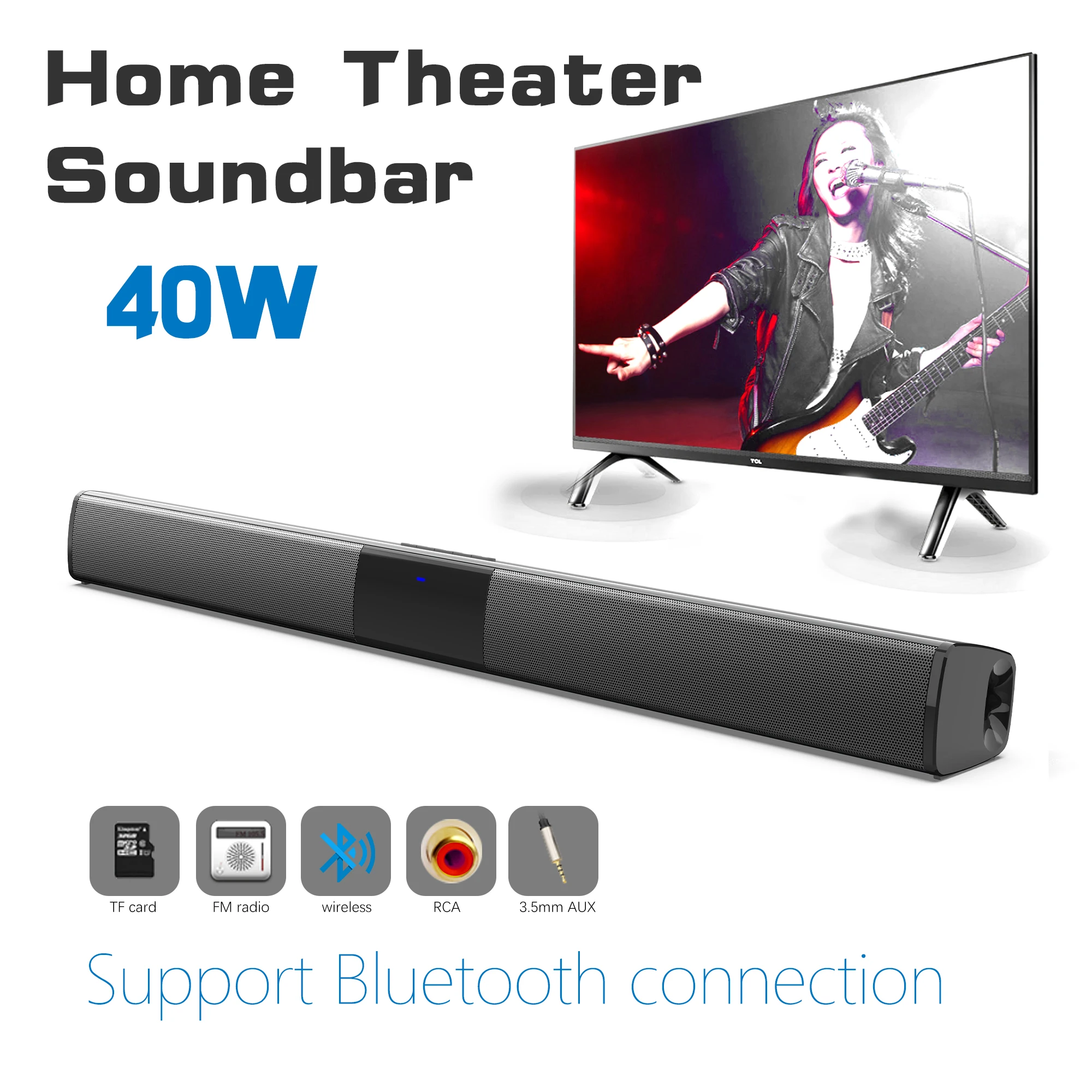 40W High Power Soundbar for TV - огляд і ціна Audio Music Generator