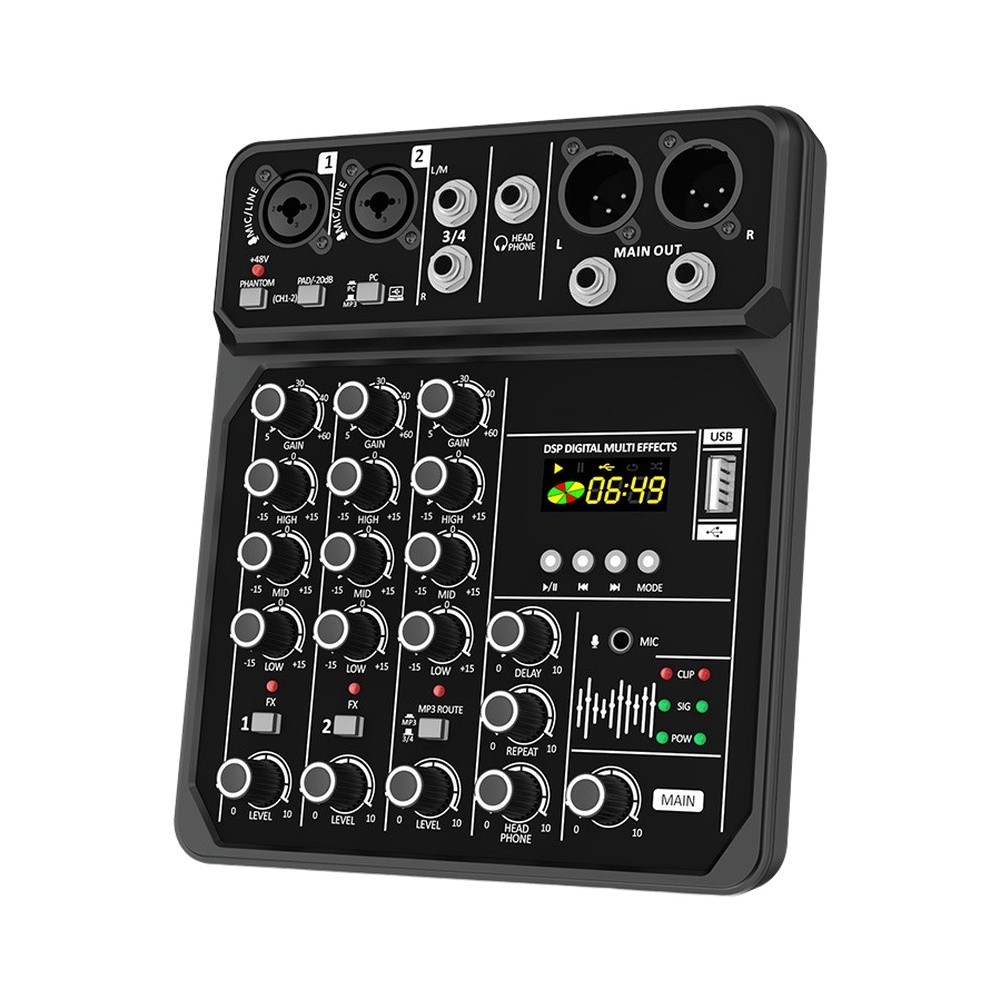 Portable 4-Channel Audio Mixer - огляд і ціна Audio Music Mixer